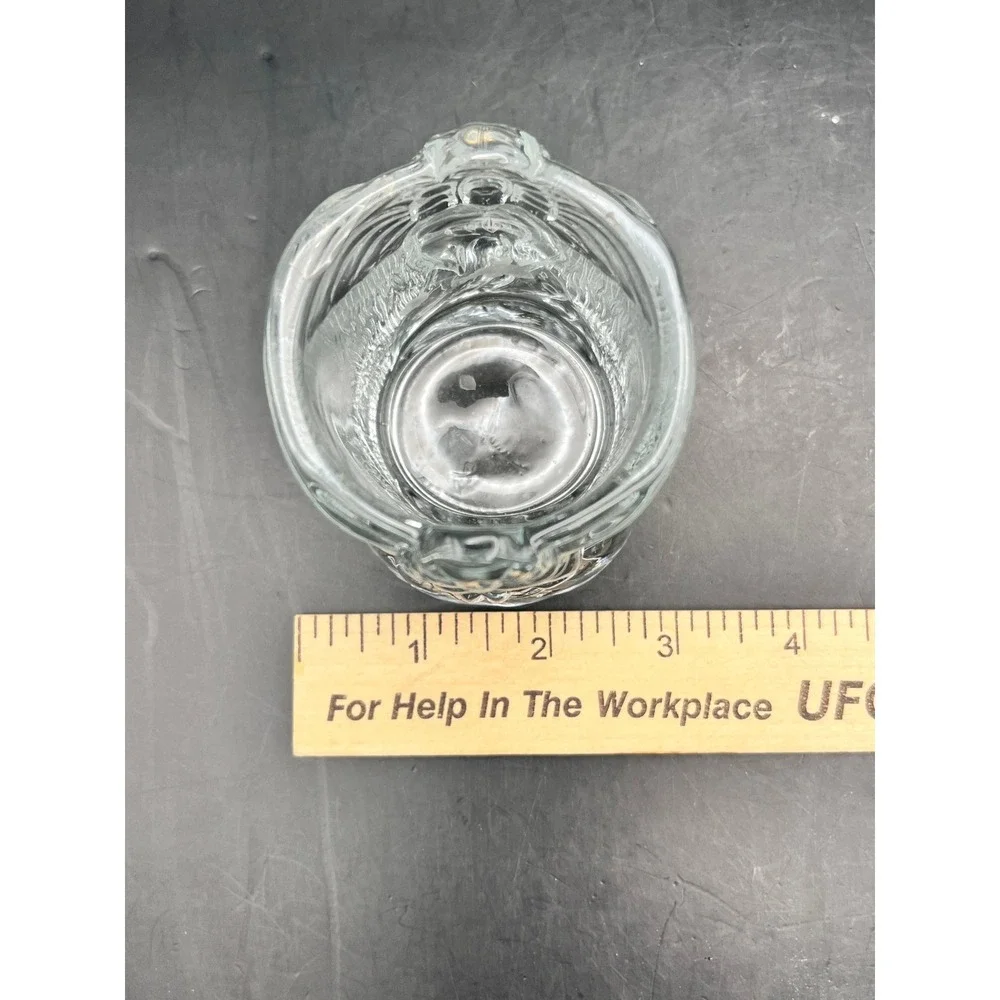Set‎ of 2 Clear Glass Angel Votive Candle Holders Holders Malaysia 3